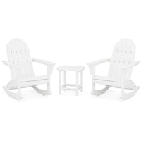 Thumbnail for POLYWOOD Vineyard 3 Piece Adirondack Rocking Chair Set With South Beach 18 Inch Side Table