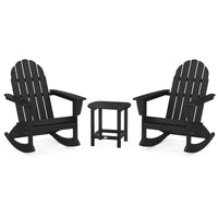 Thumbnail for POLYWOOD Vineyard 3 Piece Adirondack Rocking Chair Set With South Beach 18 Inch Side Table