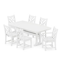 Thumbnail for POLYWOOD Chippendale 7 Piece Nautical Trestle Dining Set