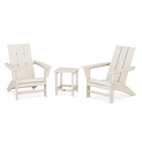 Thumbnail for POLYWOOD Modern 3 Piece Adirondack Set W Long Island 18 Inch Side Table