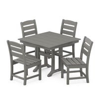 Thumbnail for POLYWOOD Lakeside 5 Piece Farmhouse Trestle Side Chair Dining Set