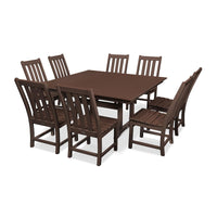 Thumbnail for POLYWOOD Vineyard 9 Piece Farmhouse Trestle Dining Set
