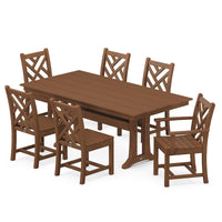 Thumbnail for POLYWOOD Chippendale 7 Piece Farmhouse Trestle Dining Set