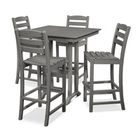 Thumbnail for POLYWOOD La Casa Cafe 5 Piece Farmhouse Trestle Bar Set