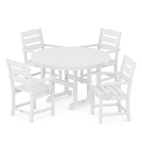 Thumbnail for POLYWOOD Lakeside 5 Piece Round Arm Chair Dining Set