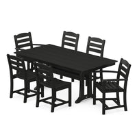 Thumbnail for POLYWOOD La Casa Cafe 7 Piece Farmhouse Trestle Dining Set