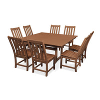 Thumbnail for POLYWOOD Vineyard 9 Piece Farmhouse Trestle Dining Set