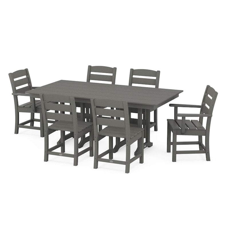 POLYWOOD Lakeside 7 Piece Farmhouse Dining Set