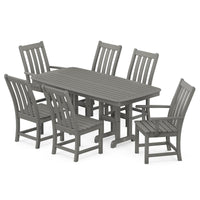Thumbnail for Polywood Vineyard 7 Piece Nautical Dining Set
