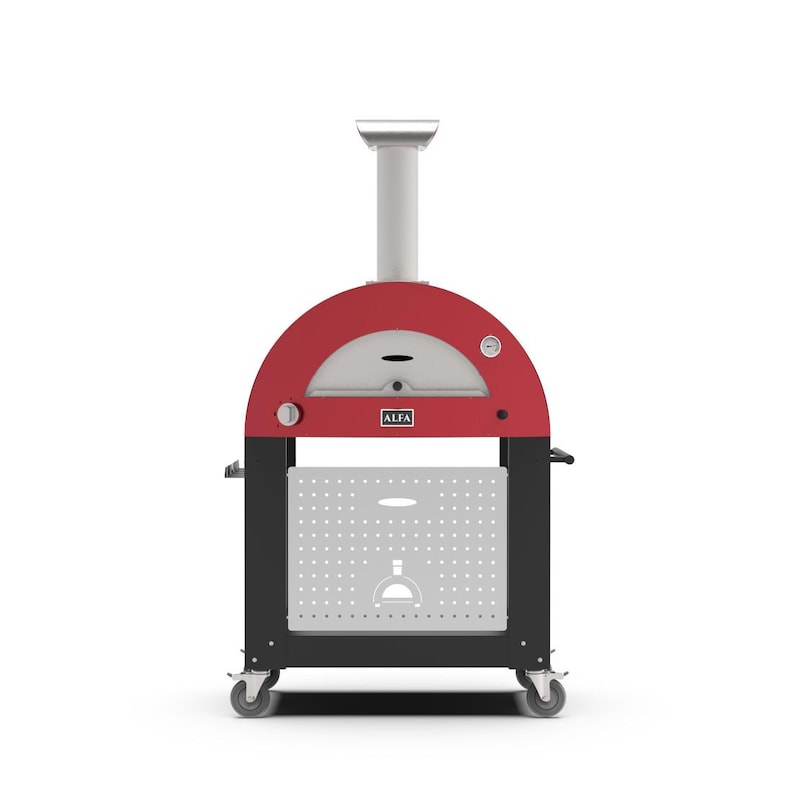 Alfa Moderno 2 Pizze Propane Pizza Oven W/ Natural Gas Conversion Kit and Oven Base