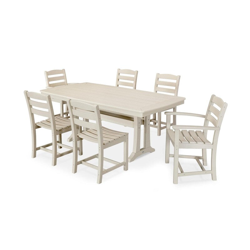 POLYWOOD La Casa Cafe 7 Piece Rectangular Dining Set