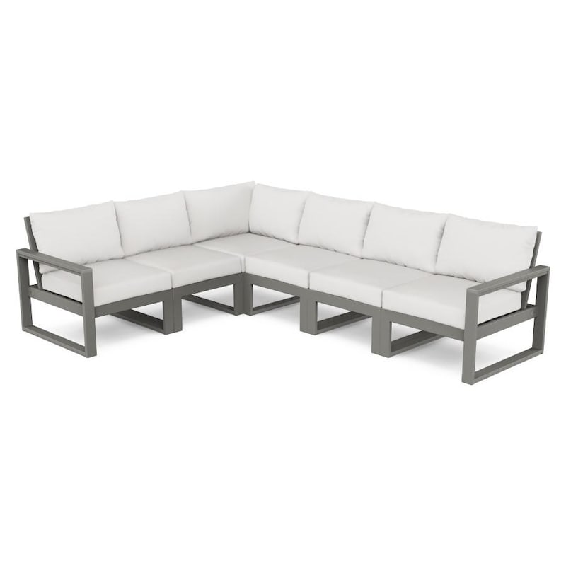 POLYWOOD Edge 6 Piece Modular Deep Seating Set