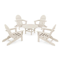 Thumbnail for POLYWOOD Classic Folding Adirondack 5 Piece Conversation Group