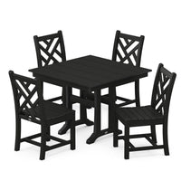 Thumbnail for POLYWOOD Chippendale 5 Piece Farmhouse Trestle Side Chair Dining Set