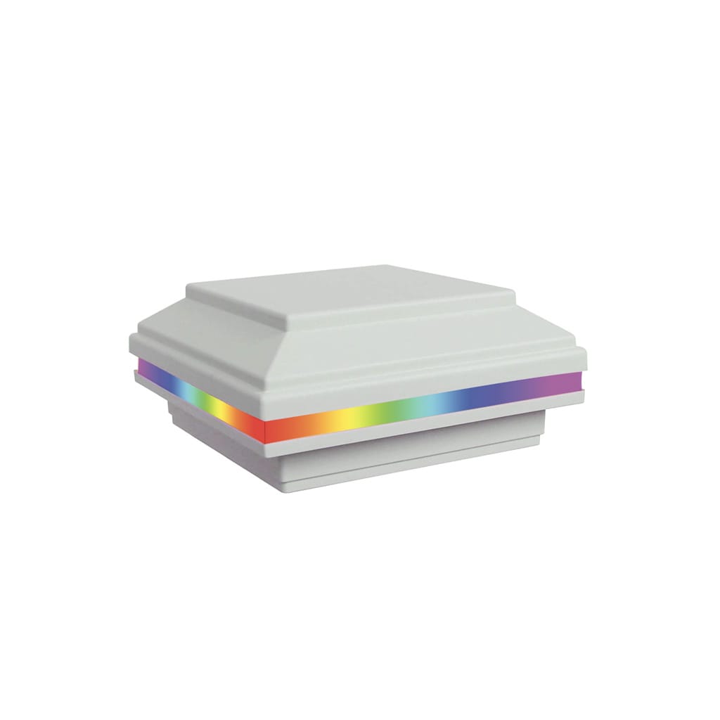 Tru-Scapes® 4.5” Composite Color Changing LED Deck Post Cap Light (Fits TREX Transcend Posts)—TS-C145C