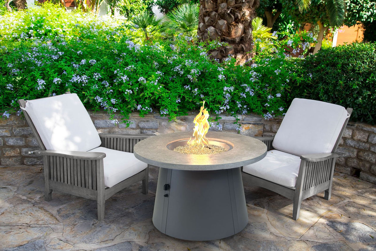 Cirvalo 48" Round Gas Fire Pit Table with Relic Gray Top & Charcoal Grey BaseCIR-48-RGCG-K