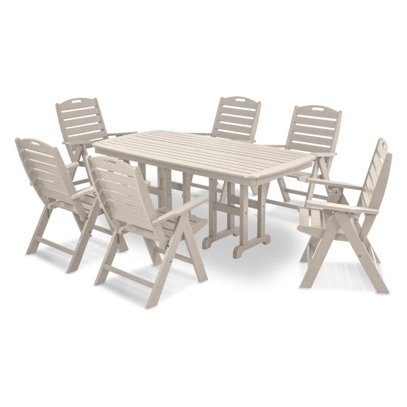 POLYWOOD Nautical 7 Piece Dining Set
