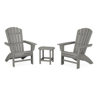 Thumbnail for POLYWOOD Nautical 3 Piece Curveback Adirondack Set