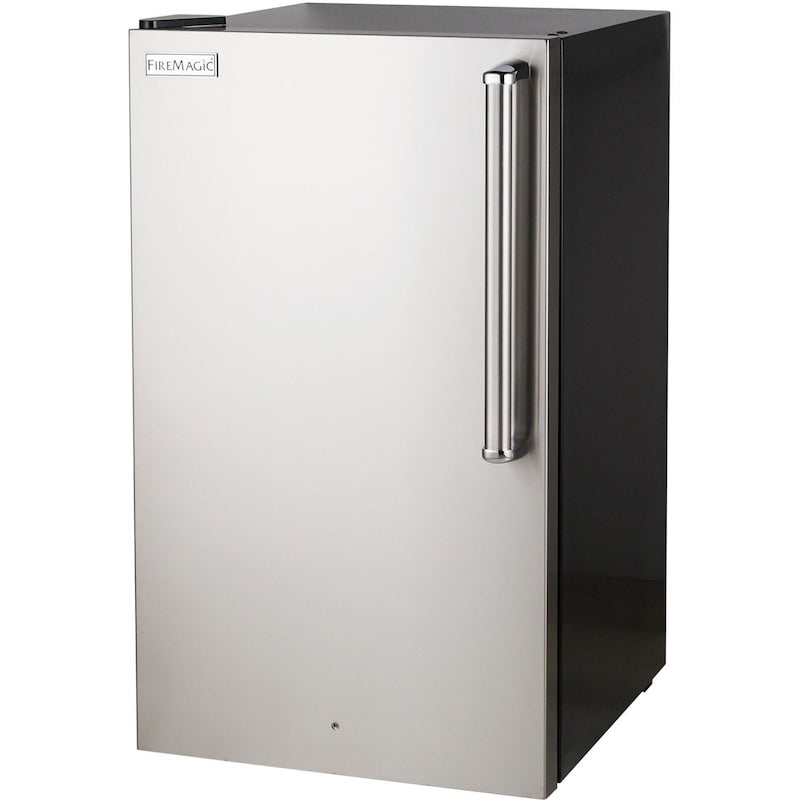 Fire Magic 20-Inch 4.0 Cu. Ft. Premium Compact Refrigerator - Stainless Steel Door / Black Cabinet