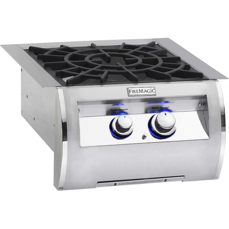 Fire Magic Echelon Diamond Built-In Gas Power Burner W/ Porcelain Coated Cast Iron Grid