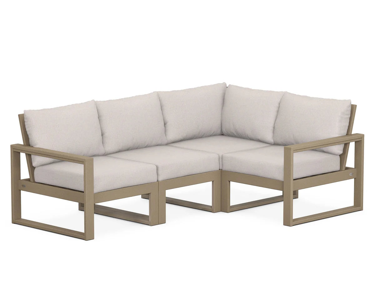 POLYWOOD EDGE 4-Piece Modular Deep Seating Set