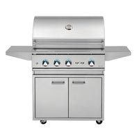 Thumbnail for Delta Heat 32-Inch 3-Burner Gas Grill with Infrared Rotisserie Burner On Cart