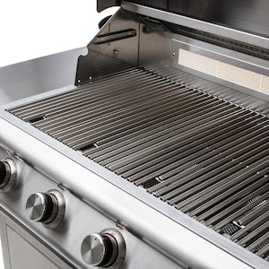 EZ Finish Systems 7 1/2 Ft Ready to Finish Outdoor Kitchen Island w/ Blaze Premium LTE 32-Inch Propane Grill & Side Burner