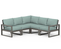 Thumbnail for POLYWOOD Edge 5 Piece Modular Deep Seating Set
