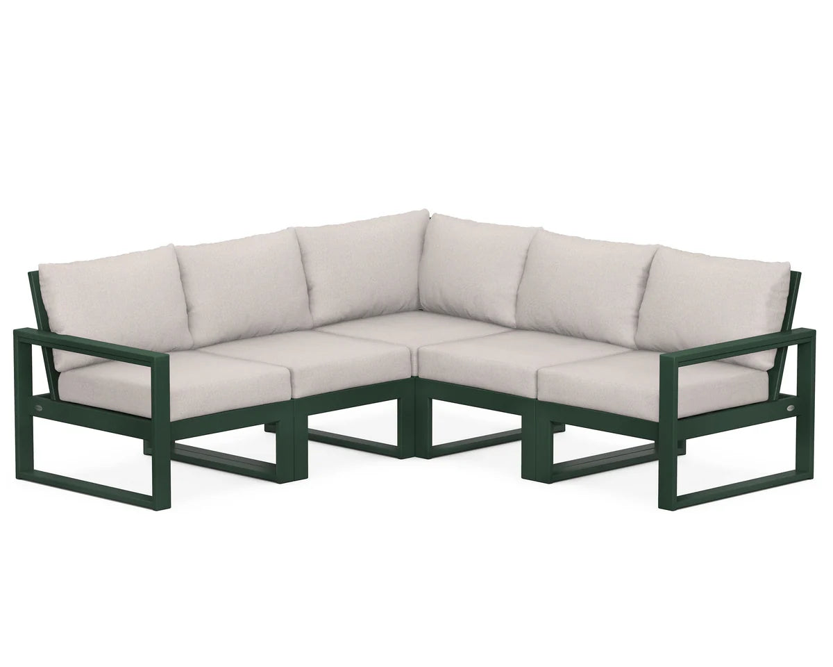 POLYWOOD Edge 5 Piece Modular Deep Seating Set