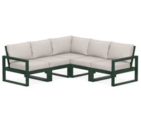 Thumbnail for POLYWOOD Edge 5 Piece Modular Deep Seating Set