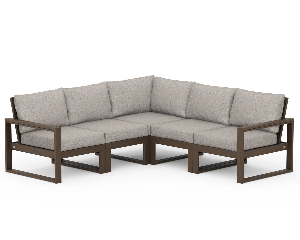 POLYWOOD Edge 5 Piece Modular Deep Seating Set