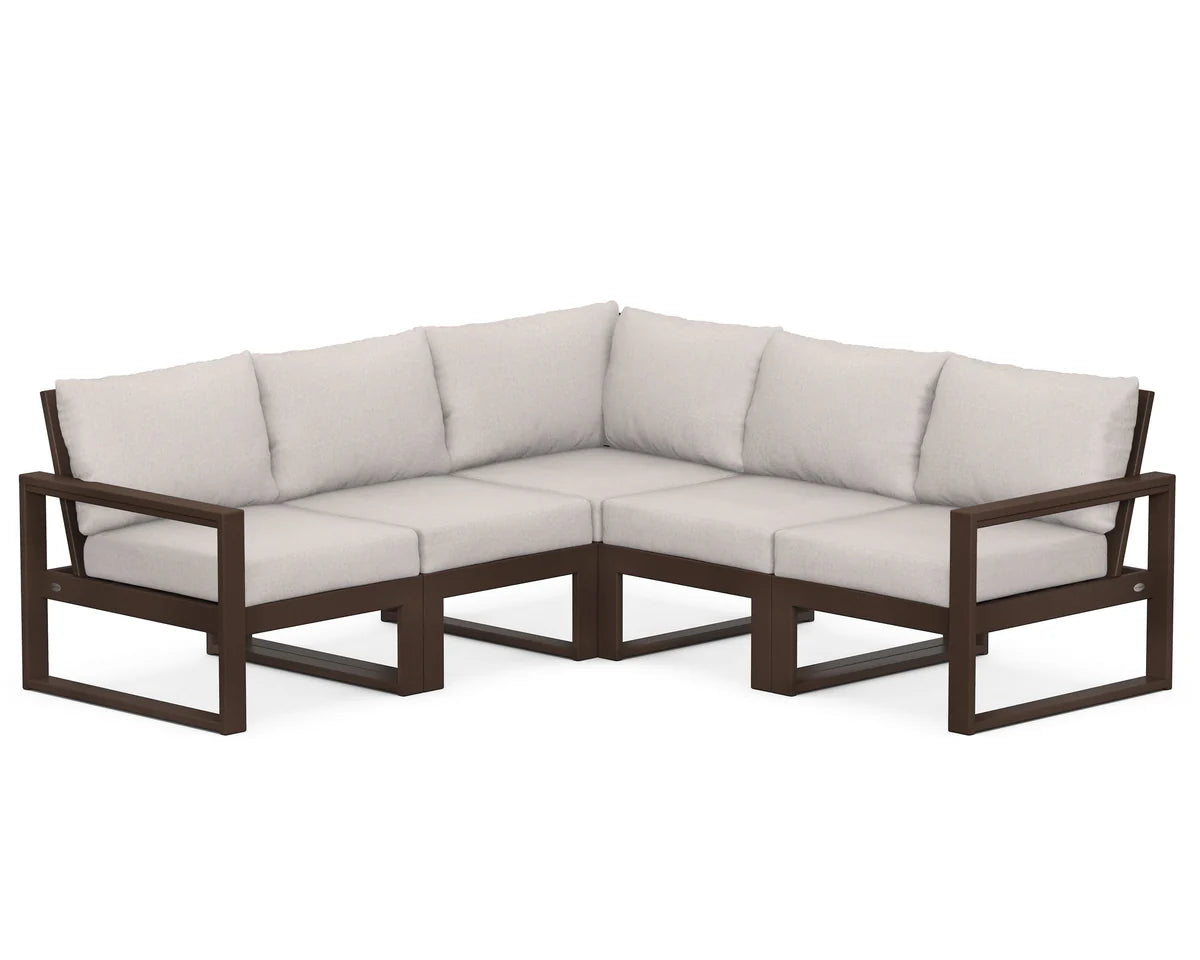POLYWOOD Edge 5 Piece Modular Deep Seating Set