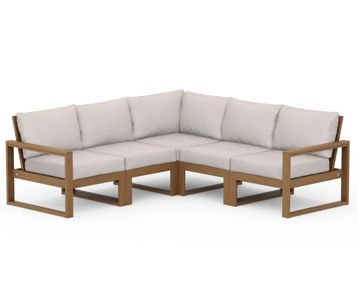 POLYWOOD Edge 5 Piece Modular Deep Seating Set