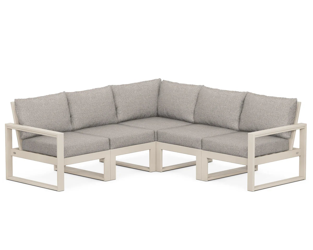 POLYWOOD Edge 5 Piece Modular Deep Seating Set
