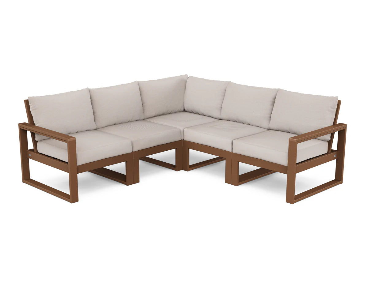 POLYWOOD Edge 5 Piece Modular Deep Seating Set