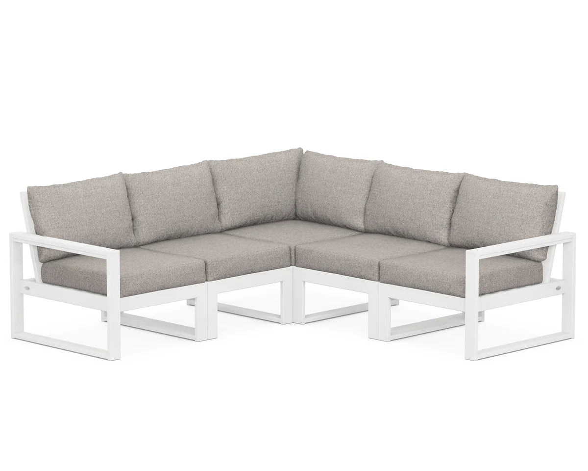 POLYWOOD Edge 5 Piece Modular Deep Seating Set