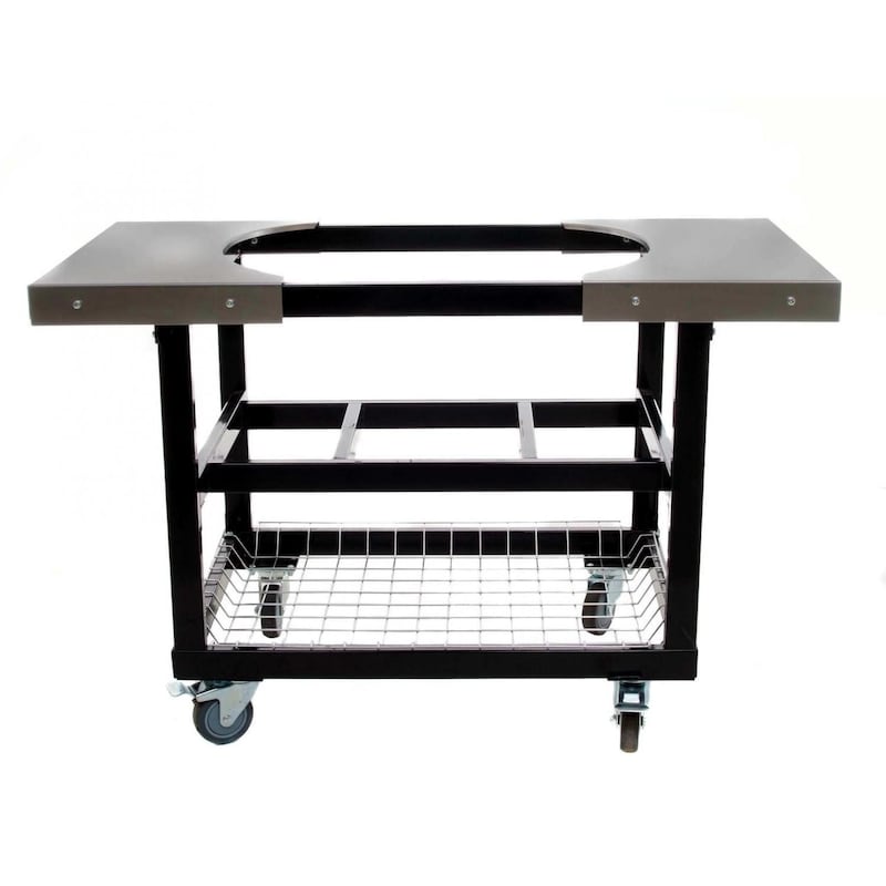 Primo Steel Cart With Stainless Steel Side Tables