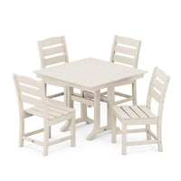 Thumbnail for POLYWOOD Lakeside 5 Piece Farmhouse Trestle Side Chair Dining Set