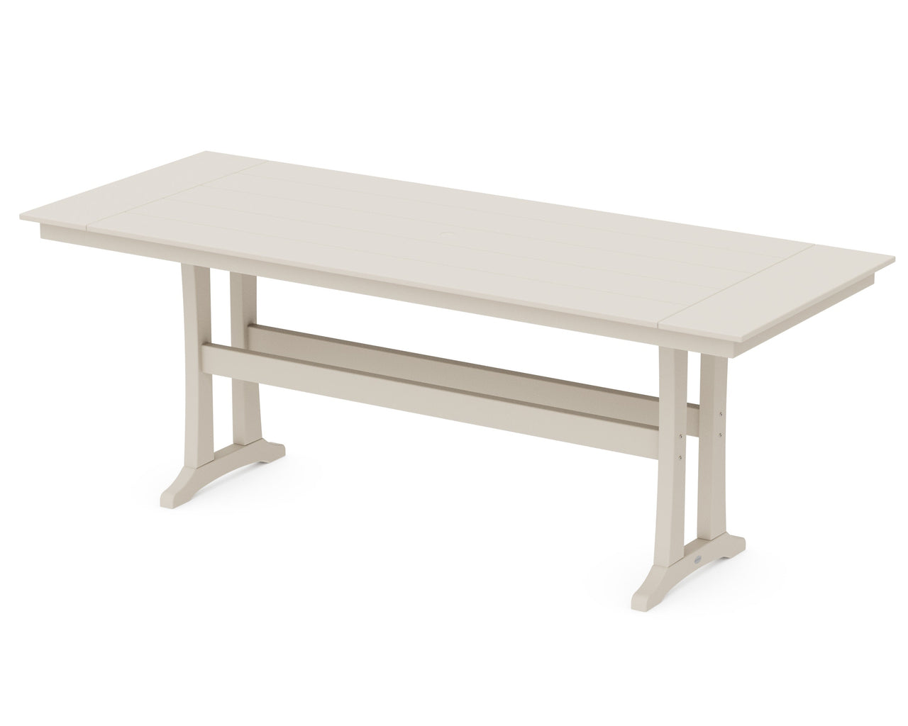 Trex Farmhouse Trestle 38" x 96" Counter Table - Sand Castle