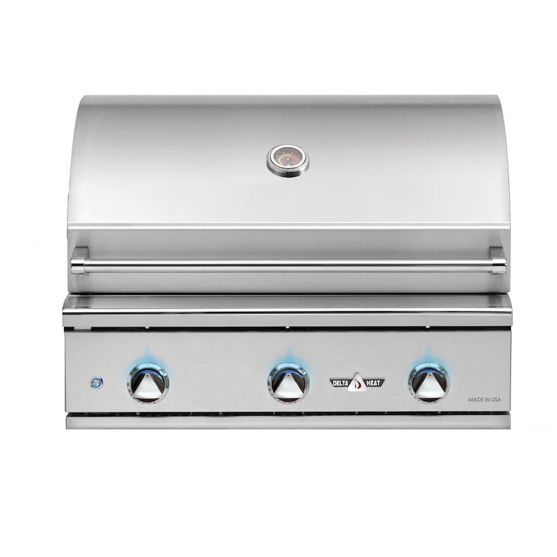 Delta Heat 32-Inch 3-Burner Built-In Natural Gas Grill with Sear Zone & Infrared Rotisserie Burner - Thumbnail 5