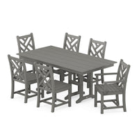 Thumbnail for POLYWOOD Chippendale 7 Piece Farmhouse Dining Set