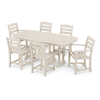 Thumbnail for POLYWOOD La Casa Cafe 7 Piece Rectangular Arm Chair Dining Set