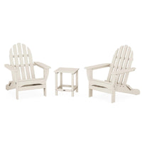 Thumbnail for POLYWOOD Classic Folding Adirondack 3 Piece Set W Long Island 18 Inch Side Table
