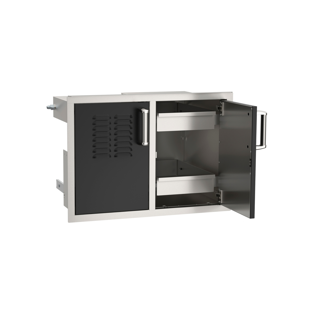 Fire Magic Echelon Black 30-Inch Double Doors With Drawers