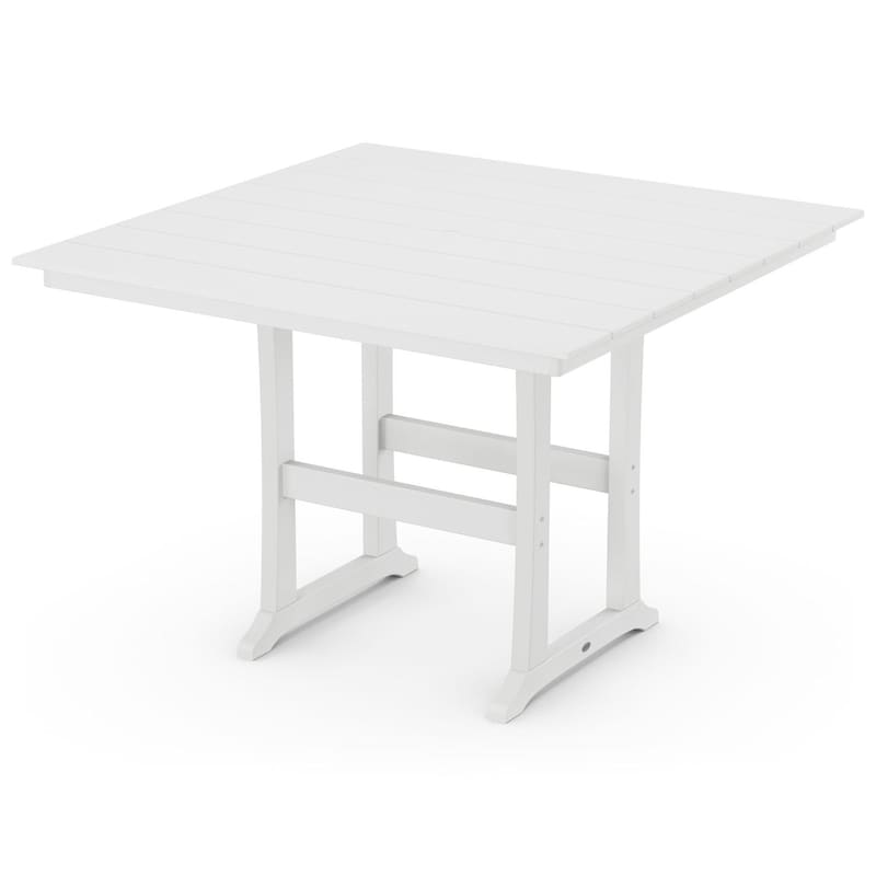 POLYWOOD 59 Inch Farmhouse Trestle Bar Table