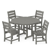 Thumbnail for POLYWOOD Lakeside 5 Piece Round Arm Chair Dining Set