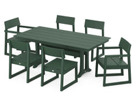 Thumbnail for POLYWOOD Edge 7 Piece Farmhouse Trestle Dining Set