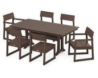Thumbnail for POLYWOOD Edge 7 Piece Farmhouse Trestle Dining Set