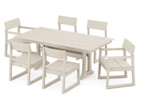 Thumbnail for POLYWOOD Edge 7 Piece Farmhouse Trestle Dining Set