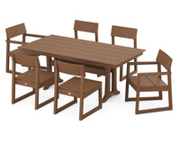 Thumbnail for POLYWOOD Edge 7 Piece Farmhouse Trestle Dining Set